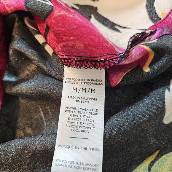 NATORI IMPERIAL GARDEN MANDARIN PJ Blouse! Size Medium. - Picture 8 of 10